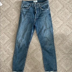 AGOLDE Riley high-waist crop straight leg jeans